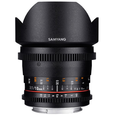 Samyang 10mm T3.1 ED AS NCS CS II VDSLR Lens - Canon Fit